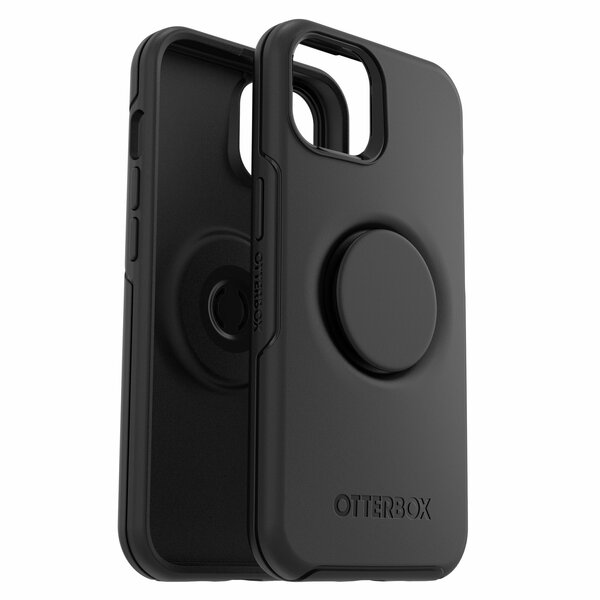 Otterbox Otter + Pop Symmetry Case With Popgrip For Apple Iphone 14 / Iphone 13, Black 77-89684